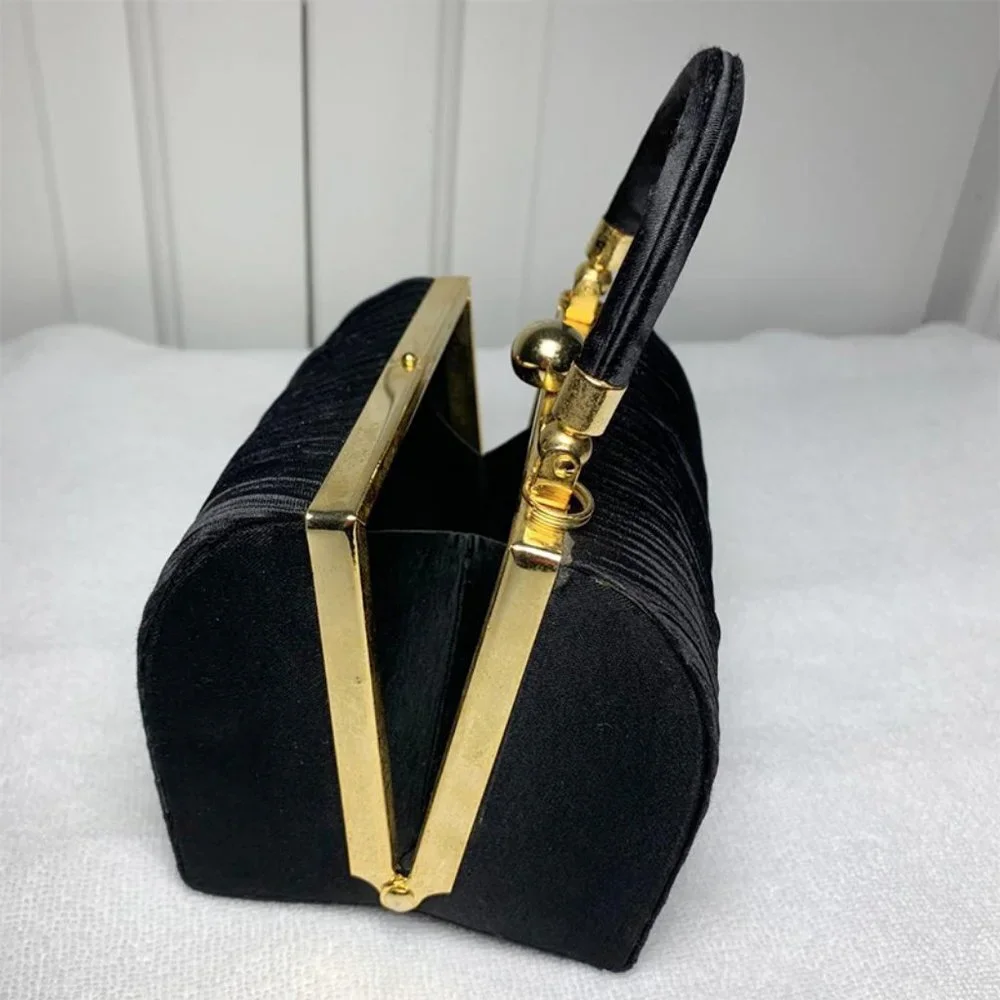 Mini Satin Pleated Box Purse